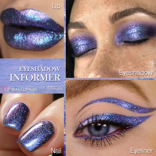 Duochrome Iridescent Eyeshadow - Blue Purple Chameleon Shimmer