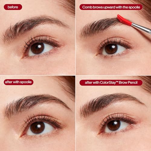 Revlon Lash & Brow Styling Tool, Dual Ended Eyelash Separator & Eyebrow Brush Spoolie, Works with Mascara & Brow Makeup, 1 count