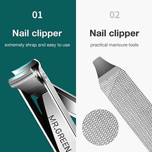 MR.GREEN Multifunctional Nail Clippers Stainless Steel Six Functions Nail Cutter Nail Files Small Knife Scissors (Small)