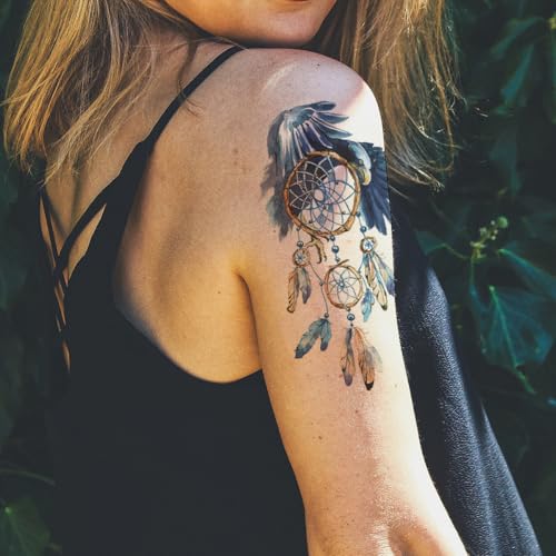 8 Sheet Watercolor Temporary Tattoos for Adults