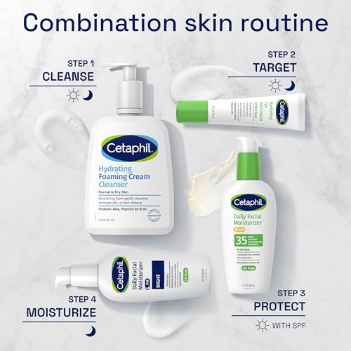 Cetaphil Cream to Foam Face Wash, Hydrating Foaming Cream Cleanser, 8 oz, For Normal to Dry, Sensitive Skin, with Soothing Prebiotic Aloe, Hypoallergenic, Fragrance Free