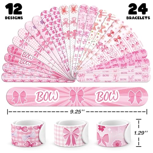 Pink Coquette Bow Party Favors Set - 60 Pieces