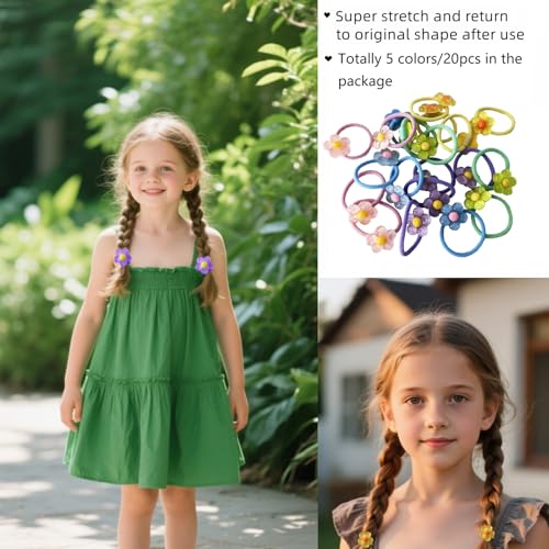 Extra Small Hair Ties for All Hair Types - 20 Pack