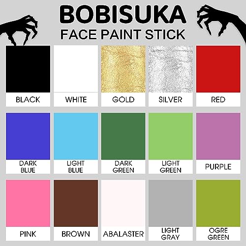 BOBISUKA Silver Face Paint Stick - Waterproof Metallic Makeup