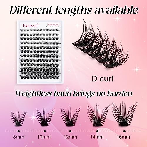 FADLASH Lash Clusters DIY Eyelash Extensions 144 Pack