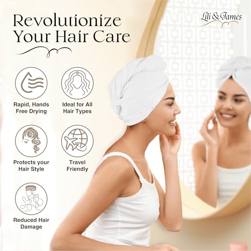 Cotton Hair Towel Wrap for Women – 420 GSM Quick Dry Turban