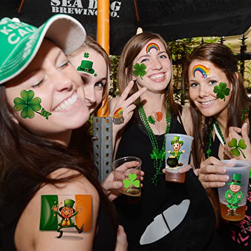 St. Patrick's Day Temporary Tattoos, 229+ PCS, 28 Sheets