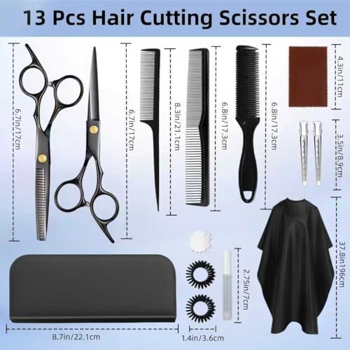 Professional Hair Cutting Scissors Kit with Thinning Shears