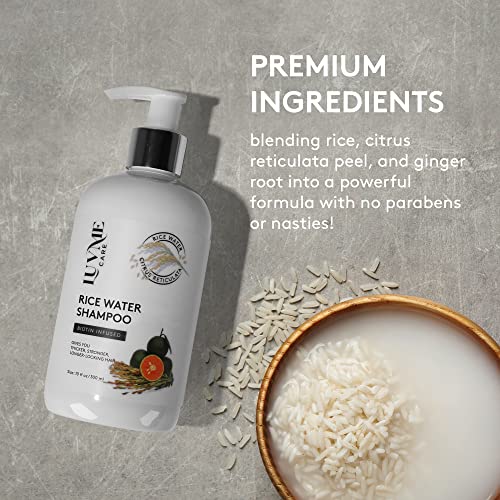 Rice Water Thickening Shampoo with Biotin for Thinning Hair