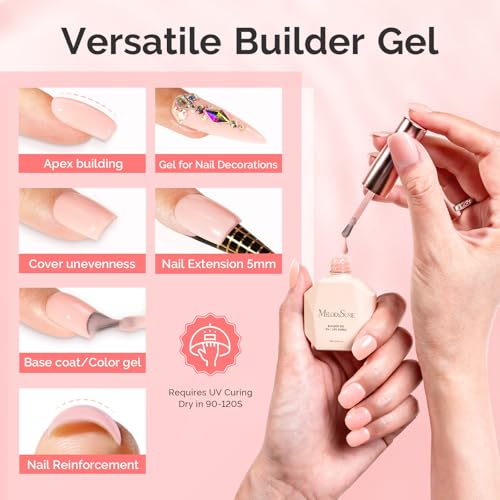 MelodySusie Builder Gel Nail Set - 2pcs Nude UV Gel