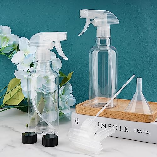 3-Pack 10oz Spray Bottles with Adjustable Nozzle & Funnel