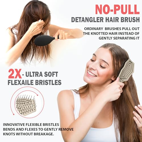 Fiora Naturals Detangling Hair Brush for All Hair Types