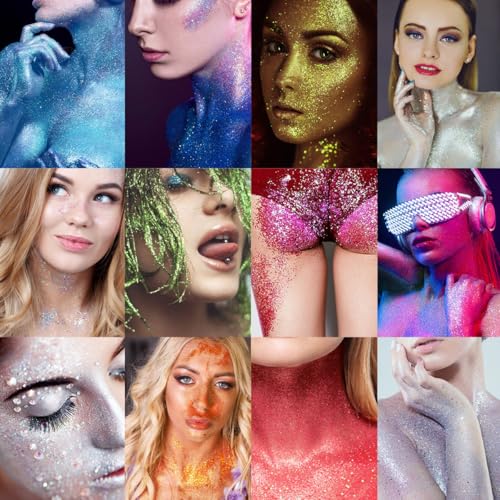 Silver Holographic Glitter Spray for Hair & Body