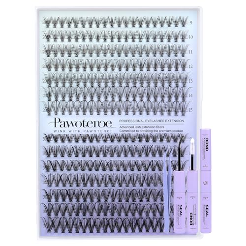Pawotence 280pc Lash Extension Kit - DIY Cluster Lashes 9-15mm