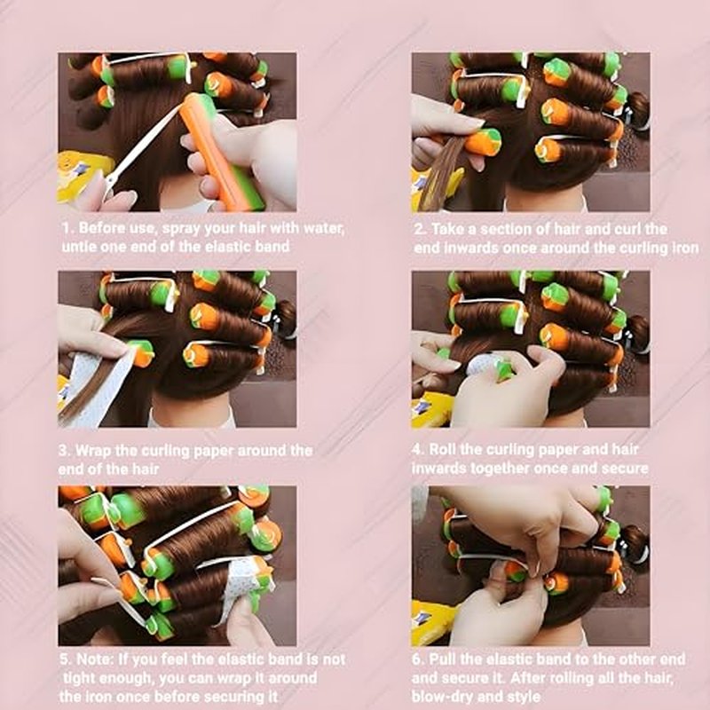 20pcs Hair Perm Rods Set Cold Wave Curlers for Home