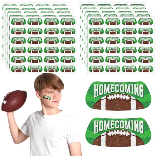 240 Homecoming Football Glitter Temporary Tattoos