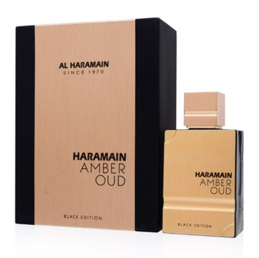 Al Haramain Amber Oud Black Edition Eau de Perfume Spray for Unisex, 2.0 Ounce