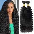 Boho Braiding Hair 18 Inch Curly Virgin Human Hair 100g