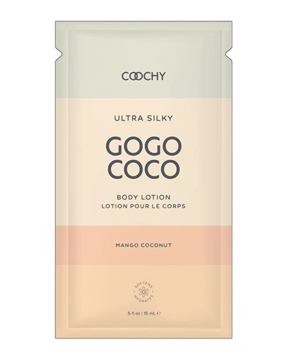 Coochy Ultra Silky Body Lotion | Ultra Hydrating Whole Body Moisturizer, Aftershave Lotion | With Hyaluronic Acid, Jojoba Oil, Squalane Oil | Paraben-free, Cruelty-free | Mango Coconut 0.35 oz/10 mL