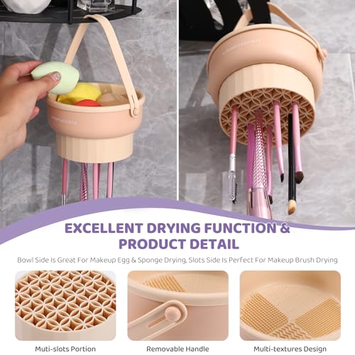 GOLIKEE Makeup Brush Cleaner Mat - 3 in 1 Silicone Bowl
