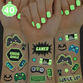 Video Game Temporary Tattoos - 40 Glow in Dark Designs