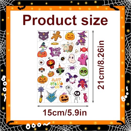 Halloween Temporary Tattoos 116PCS Pre-Cut Easy Peel Party Favors