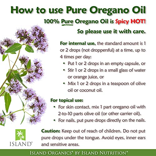 Island Nutrition Oregano Oil Drops 1oz - 75% Carvacrol