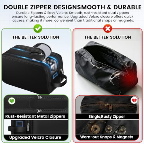 Travel Waterproof Toiletry Bag with Hanging Hook for Men & Women