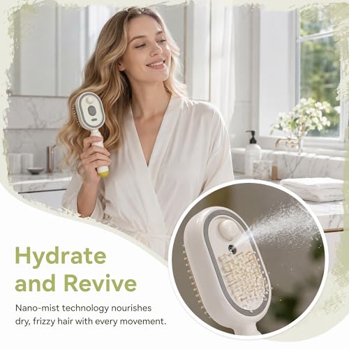Electric Spray Air Cushion Massage Comb - Detangling Hair Brush