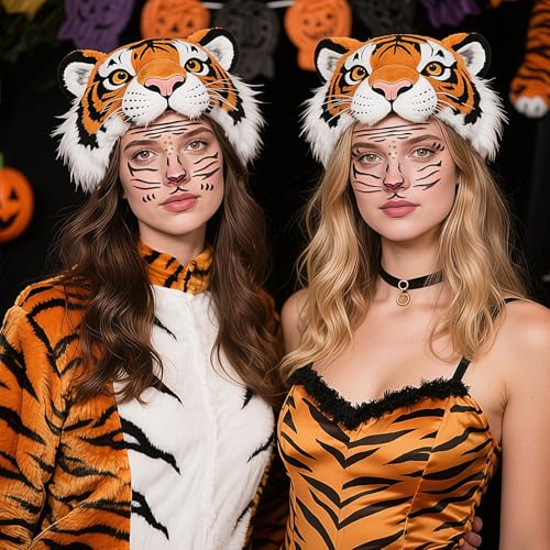 Tiger Face Glitter Stickers - Temporary Tattoos for Halloween