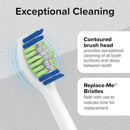REACH SmileSonic Pro Essential Clean Replacement Toothbrush Brush Heads, Compatible with Philips Sonicare Click-On Power Toothbrushes, Replace-Me Bristles, 5 Count