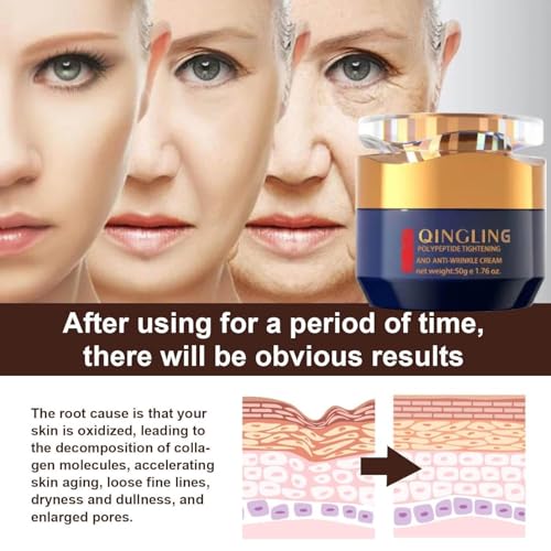 Qingling Face Cream, Qingling Wrinkle Removal Cream, Quinglin Polypeptide Tightening and Anti-Wrinkle Moisturizer, Face & Neck & Eye Lotion 3-In-1 (2)