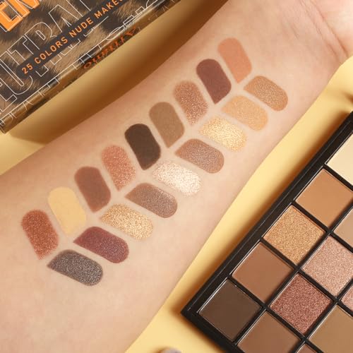 25-Color Nude Eyeshadow Palette - Matte & Shimmer