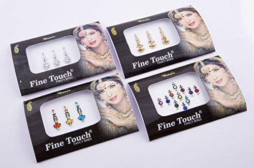 Self-Adhesive Bindis 6 Packs - 42 Pieces Multicolor