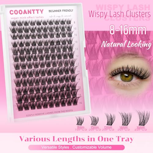Wispy Lash Clusters C Curl 8-16mm Natural Eyelash Extensions