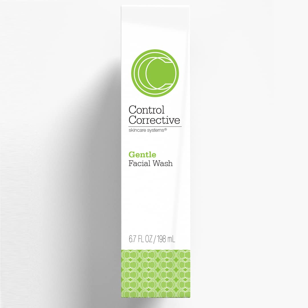 CONTROL CORRECTIVE Gentle Facial Wash, 6.7 Oz - Hydrates, Normalizes & Restores Balance, For Normal Or Combination Skin, Aloe Vera Based, Lightly Foaming Cleanser, Gel To Foam