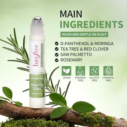 Rosemary Hair Growth Serum Roll-On | 3% Rosemary Oil, Vegan