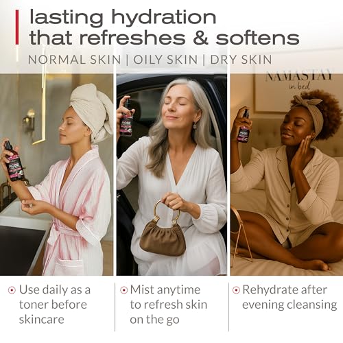 Organic Rose Water Spray for Face - Hydrating, Alcohol-Free, 4 fl oz