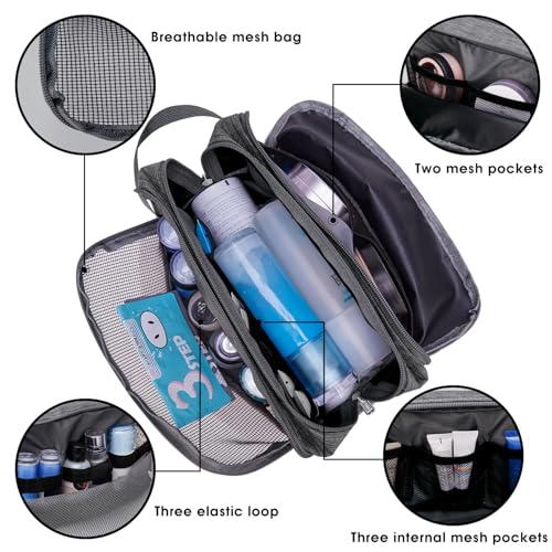 WANDF Compact Travel Dopp Kit for Men | Water-Resistant