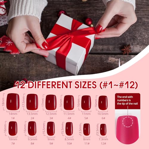 10 Packs (240 Pcs) Nail Tips Soft Gel Acrylic Nail Set Jofay Fashion Nude Pink Flower French Tip Press on Nails, Short Square Fake Nails Glue On Nails with Design Full Cover Nail Kit Salon Manicure