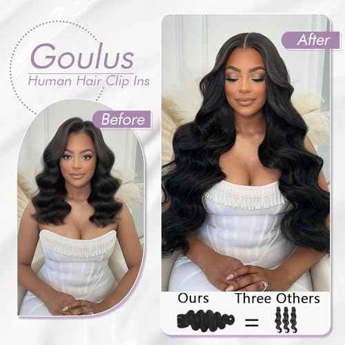 Body Wave Clip In Hair Extensions Real Human Hair Clip Ins For Women 28 Inch Remy Human Hair Extensions Clip Ins 8 Pcs With 18 Clips 120g Natural Black