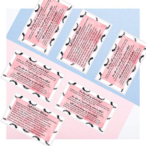 Lash Extension Aftercare Cards | 100 Pack | 3.5x2 inches