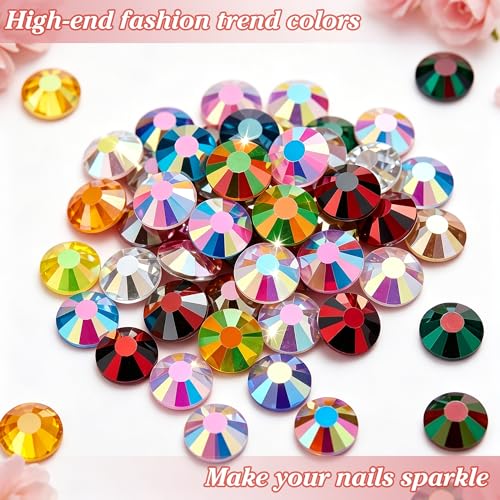 36000 Resin Rhinestones 3mm Jelly AB 28 Colors with Glue & Tweezers