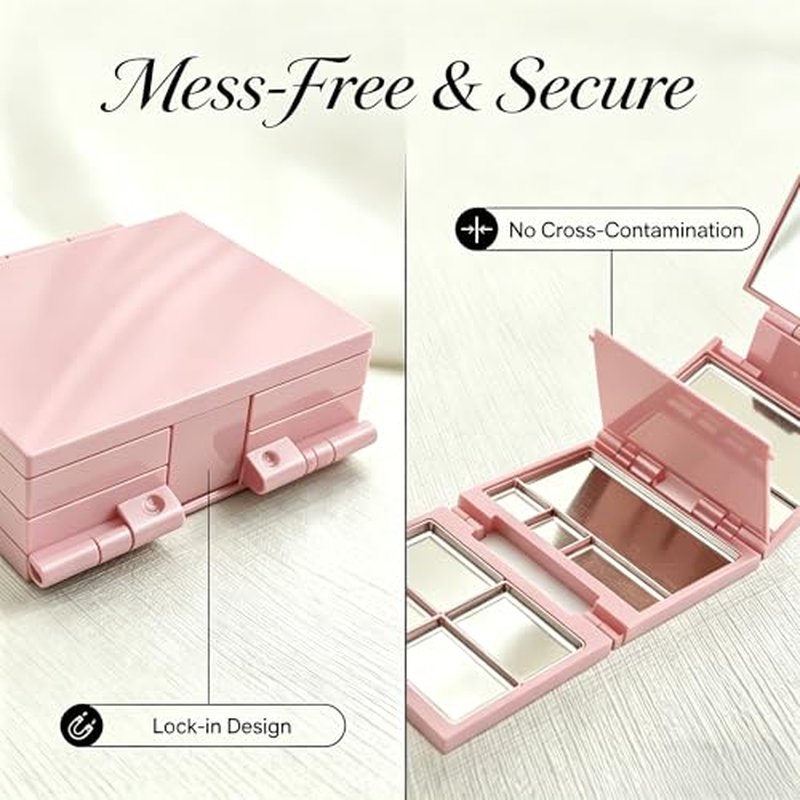 Empty Magnetic Makeup Palette Pink - 13 Pans & Tools