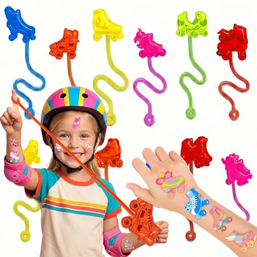 48pc Roller Skating Stick Hands & Temporary Tattoos Party Favors