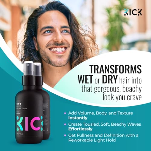 Kick Sea Salt Spray for Men - Texturizing Beach Waves