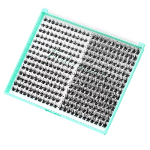 D Curl Lash Clusters 336pcs 10-12-14-16mm Wispy Eyelash Extensions