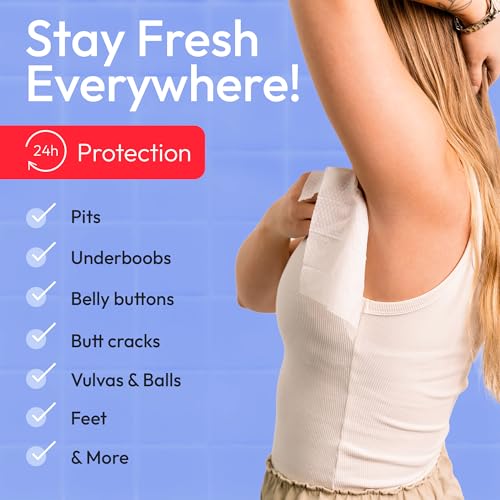FOMIN Travel Deodorant Wipes - pH Balanced, 15 Count Variety Pack
