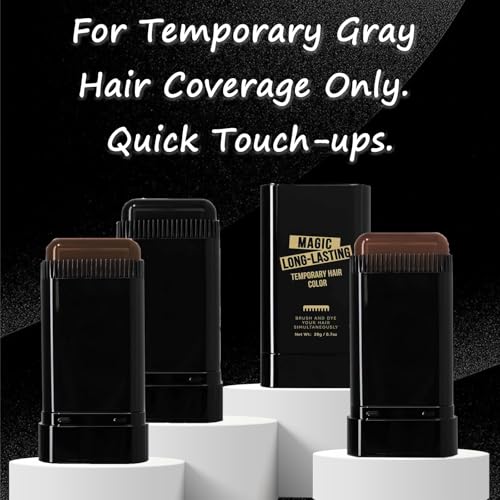 Suaxova 1PCS Coffee Hair Color Comb Stick - Gray Cover Temporary Dye