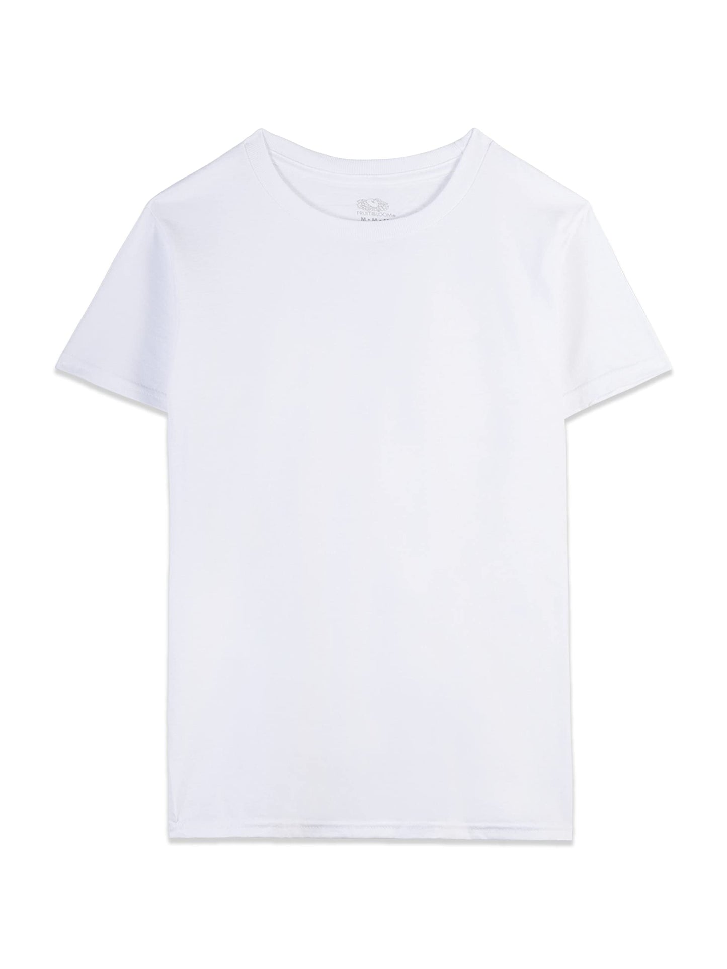 Fruit of the Loom Boys' Cotton White T Shirt, Husky-10 Pack, Large Husky